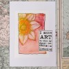 Big Daffodil A6 Red Rubber Stamp