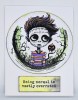 Spooky Boy A6 Red Rubber Stamp