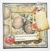 Apples A6 Red Rubber Stamp by Kay Halliwell-Sutton