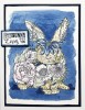 Bunny Rabbit A5 Red Rubber Stamp by Janine Gerard-Shaw