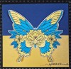Butterfly Dance A5 Red Rubber Stamp by Zuri Designs