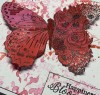 Butterfly Dance A5 Red Rubber Stamp by Zuri Designs
