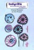 Circle Flowers A6 Red Rubber Stamp by Asia Marquet