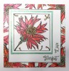 Colour Me - Aster A6 Red Rubber Stamp
