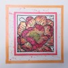 Colour Me - Camellia A6 Red Rubber Stamp