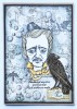 Edgar Allan Poe A5 Red Rubber Stamp