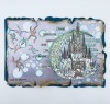 Enchanted Castle A5 Red Rubber Stamp by Zuri Designs