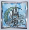 Enchanted Castle A5 Red Rubber Stamp by Zuri Designs