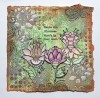 Faerie Flora A6 Red Rubber Stamp by Janine Gerard-Shaw