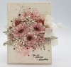 Flower Power A6 Red Rubber Stamp by Kay Halliwell-Sutton