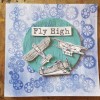 Fly High A6 Red Rubber Stamp