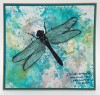 Giant Dragonfly A6 Red Rubber Stamp by Kay Halliwell-Sutton