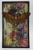 Giant Moth - Clarice A6 Red Rubber Stamp by Kay Halliwell-Sutton
