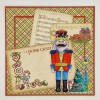 Gingerbread Nutcracker A6 Red Rubber Stamp by Janine Gerard-Shaw