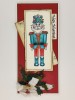 Gingerbread Nutcracker A6 Red Rubber Stamp by Janine Gerard-Shaw
