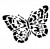 Stencil - Grunge Butterfly (6x6 inch)