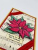 Poinsettia Collage A6 Red Rubber Stamp by Kay Halliwell-Sutton