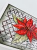 Poinsettia Collage A6 Red Rubber Stamp by Kay Halliwell-Sutton