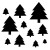 Inky Dink Stencil - Christmas Trees (3x3 inch)