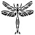 Inky Dink Stencil - Dragonfly (3x3 inch)
