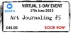 VIRTUAL - Zoom Event - 17th June 2023 - Full Price 45 - Art Journaling #5
