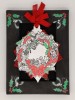 Nutcracker Wreath A6 Red Rubber Stamp by Janine Gerard-Shaw