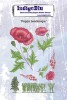 Poppy Landscape A6 Red Rubber Stamp