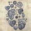 Prima Finnabair 5'' x 8'' Silicone Mould - Steampunk Hearts