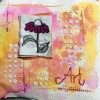 Stitched Squares A6 Red Rubber Stamp by Kay Halliwell-Sutton