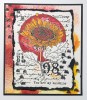 Sunflower Bloom A6 Red Rubber Stamp by Kay Halliwell-Sutton