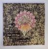 Sunflower Mandala A6 Red Rubber Stamp by Janine Gerard-Shaw