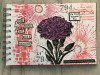 Vintage Carnation A6 Red Rubber Stamp