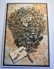 Vintage Chrysanthemum A6 Red Rubber Stamp