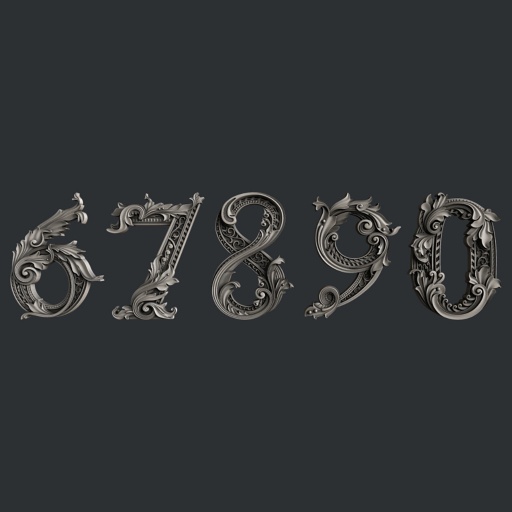 Numbers (6,7,8,9,0) by Zuri Designs