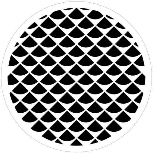 Stencil - Circle Mermaid Scales (6x6 Inch)