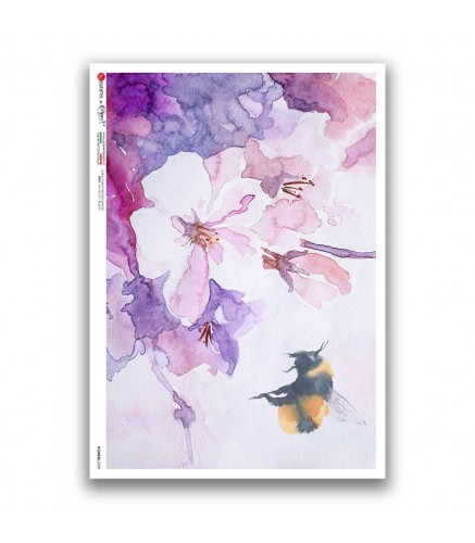 Premium Rice Paper - Flowers-0397 - 1 Design of A4