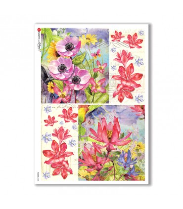 Premium Rice Paper - Flowers (0228) - 1 Design