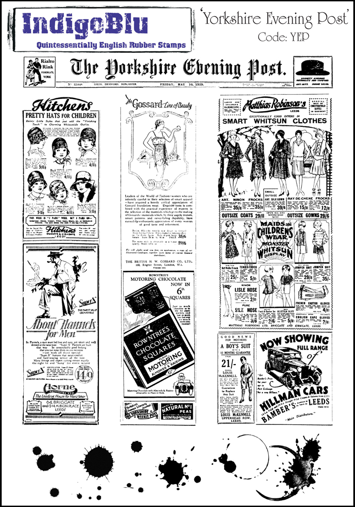 Yorkshire Evening Post A5 Red Rubber Stamp IndigoBlu