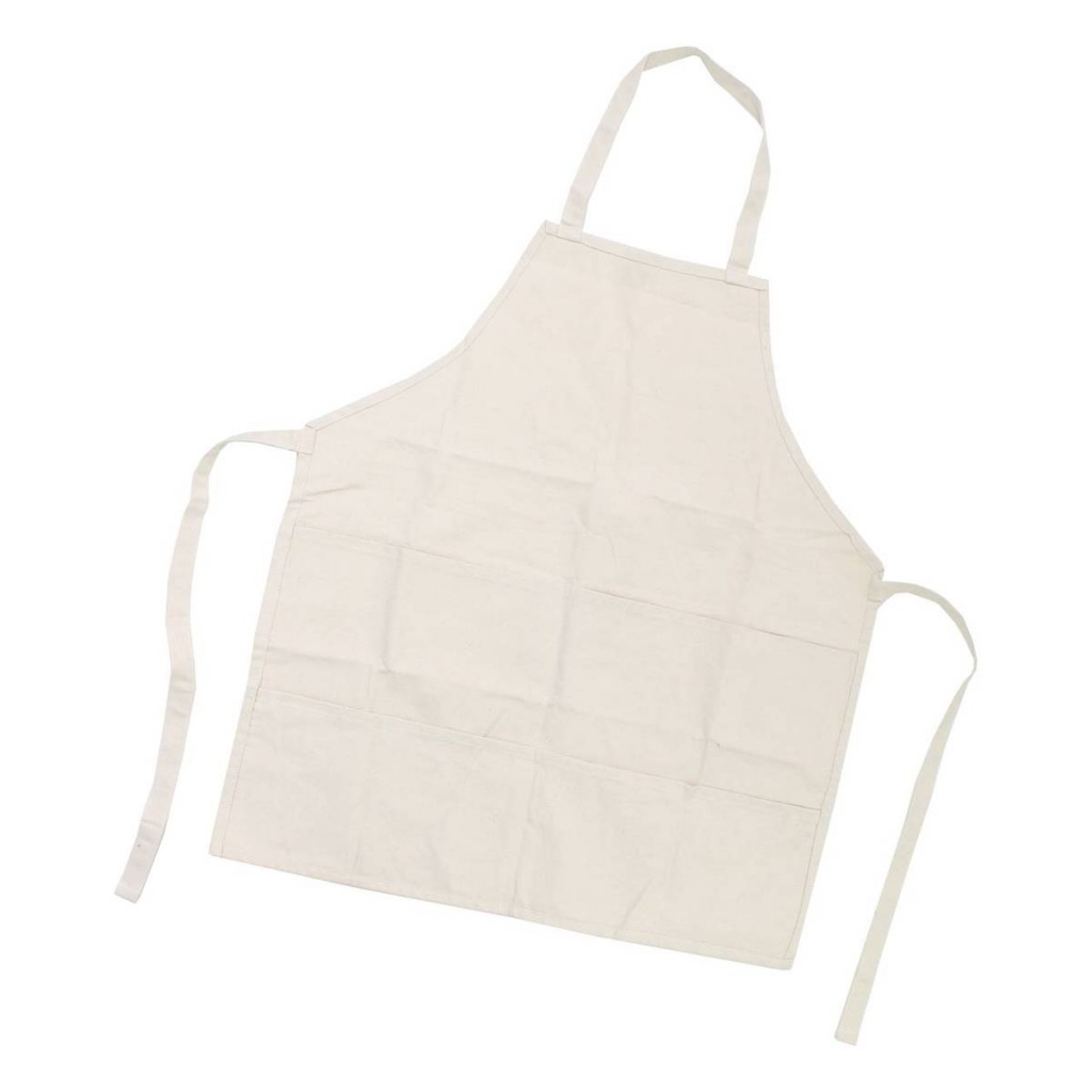 Natural Canvas Apron with pocket (Approx 84cm x 64cm)