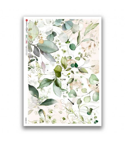 Premium Rice Paper - Flowers-0387 - 1 Design of A4