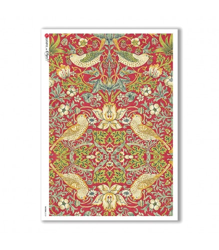 Premium Rice Paper - Pattern-0129 - 1 Design of A3